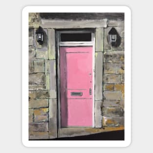 The Pink Door In Northern England Sticker